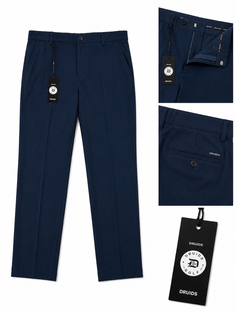Druids Clima Golf Pants NWT Men’s Size 34/30 Performance Navy Trousers